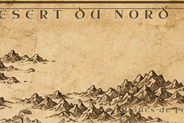 Le Désert du Nord sur la carte de la Terre du Milieu