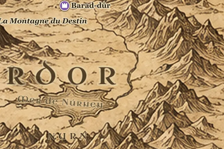 Le Nurn sur la carte de la Terre du Milieu