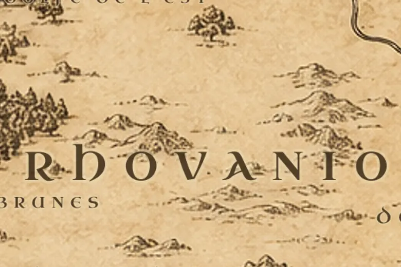 Le Rhovanion sur la carte de la Terre du Milieu