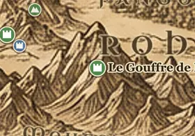Le Gouffre de Helm sur la carte de la Terre du Milieu