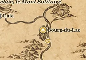 Bourg-du-Lac sur la carte de la Terre du Milieu