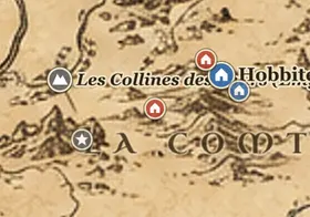 Grand'Cave sur la carte de la Terre du Milieu
