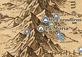 La Moria sur la carte de la Terre du Milieu