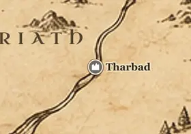 Tharbad sur la carte de la Terre du Milieu