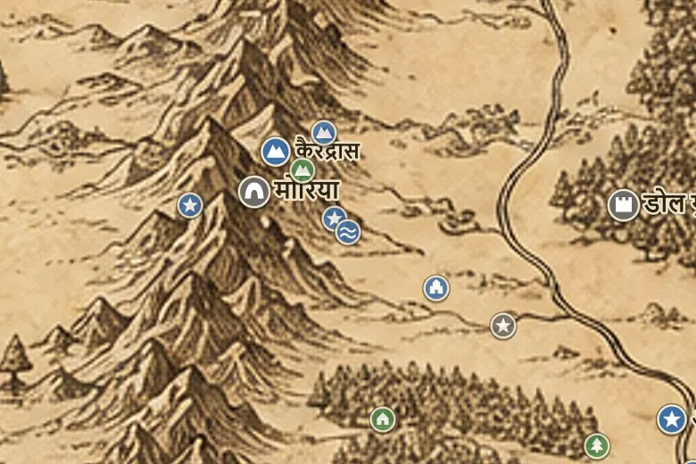 मिडिल-अर्थ के नक्शे पर मिररमेयर
