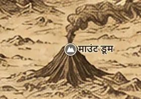 मिडिल-अर्थ के नक्शे पर माउंट डूम