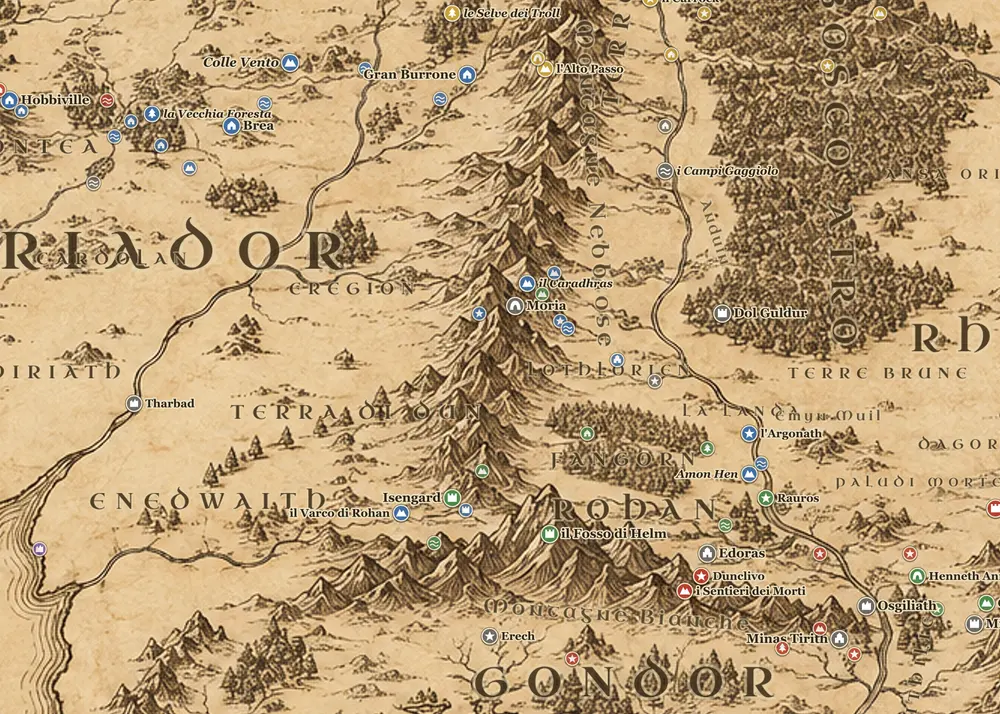 Il viaggio di Boromir sulla mappa della Terra di Mezzo
