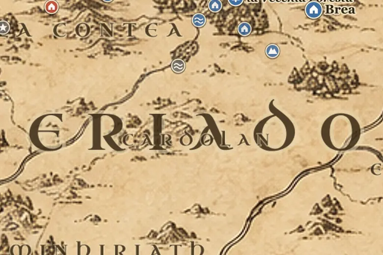 Cardolan sulla mappa della Terra di Mezzo