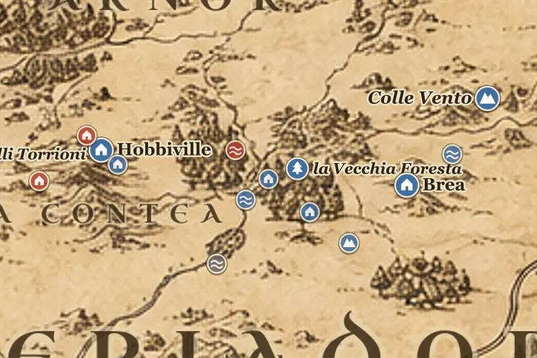 Cricca sulla mappa della Terra di Mezzo