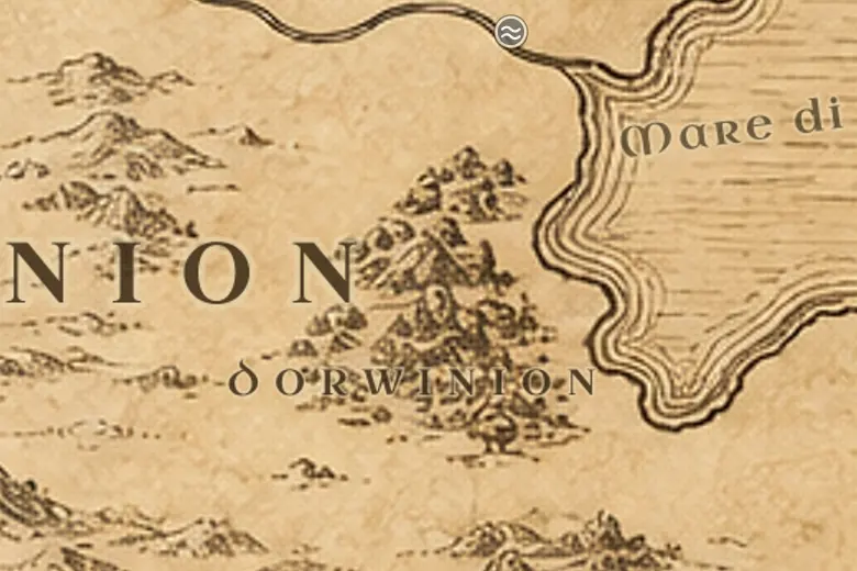 Dorwinion sulla mappa della Terra di Mezzo