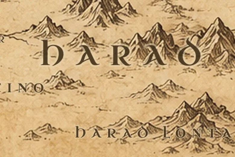Harad sulla mappa della Terra di Mezzo