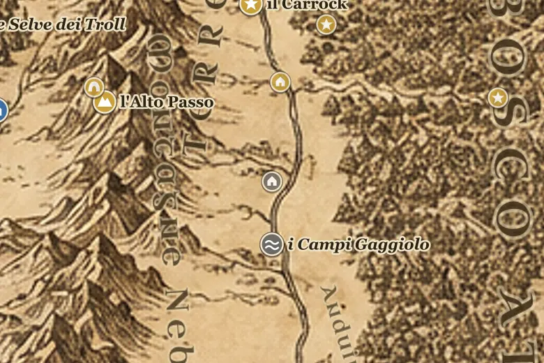 la Gente del Fiume sulla mappa della Terra di Mezzo