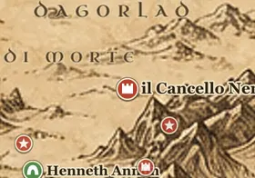 il Cancello Nero sulla mappa della Terra di Mezzo