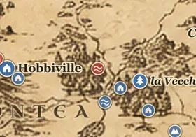 il Ponte del Brandivino sulla mappa della Terra di Mezzo