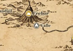 Valle sulla mappa della Terra di Mezzo