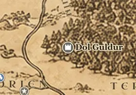 Dol Guldur sulla mappa della Terra di Mezzo