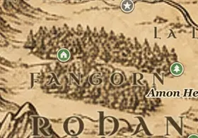 Fangorn sulla mappa della Terra di Mezzo