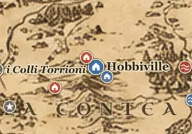 Hobbiville sulla mappa della Terra di Mezzo