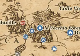 la Vecchia Foresta sulla mappa della Terra di Mezzo