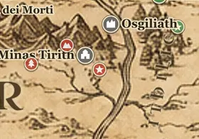 i Campi del Pelennor sulla mappa della Terra di Mezzo