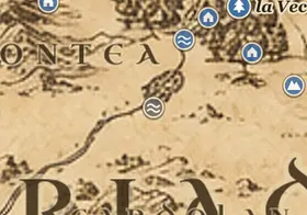 il Guado di Sarn sulla mappa della Terra di Mezzo