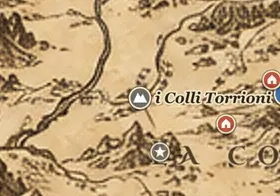 i Colli Torrioni sulla mappa della Terra di Mezzo