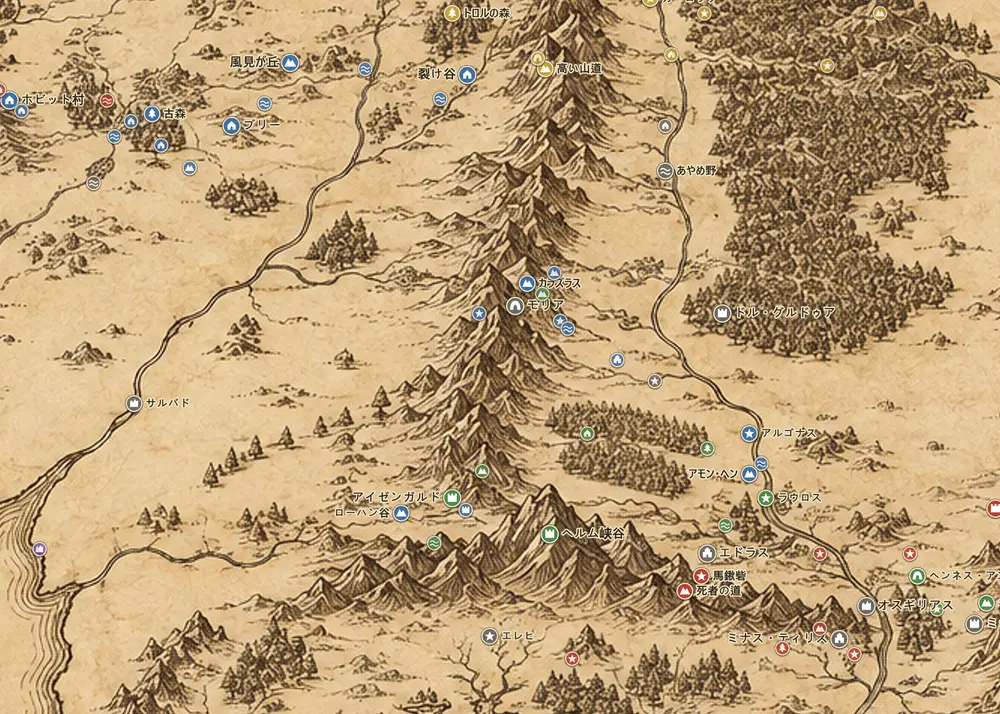 中つ国の地図上のボロミアの使命