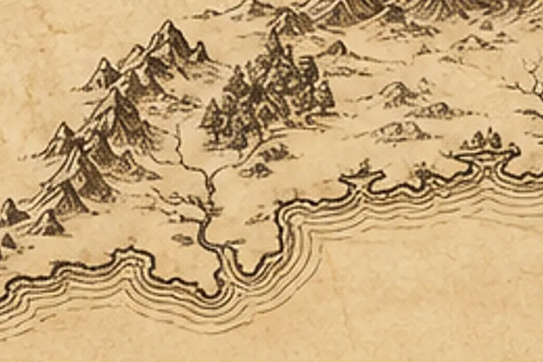 中つ国の地図上のアンファラス