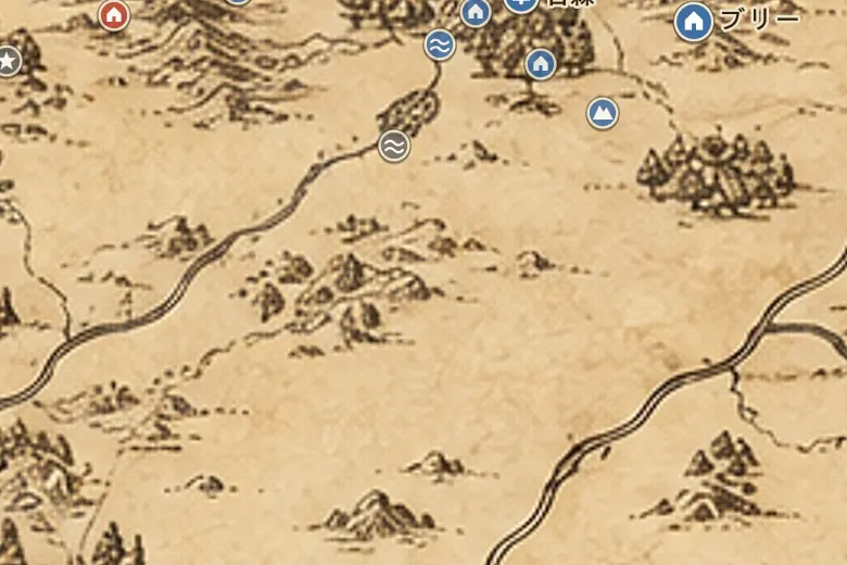 中つ国の地図上のカルドラン