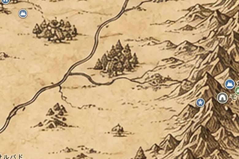 中つ国の地図上のエレギオン