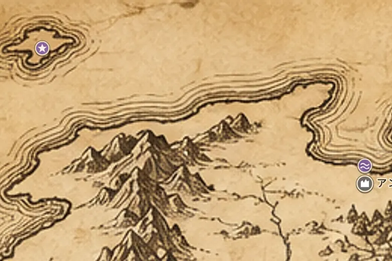 中つ国の地図上のフォロヘルの氷湾
