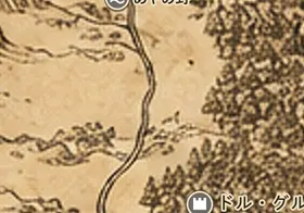 中つ国の地図上のアンドゥイン