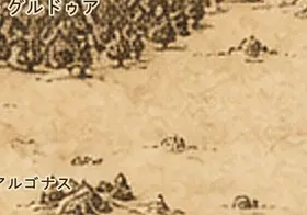 中つ国の地図上の茶色の国