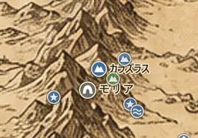 中つ国の地図上のカラズラス