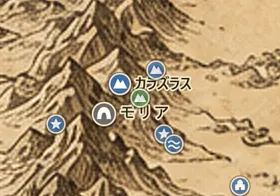 中つ国の地図上のケレブディル