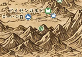 中つ国の地図上のアイゼンの浅瀬