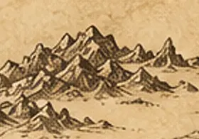 中つ国の地図上のくろがね山