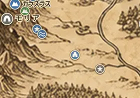 中つ国の地図上のロスローリエン