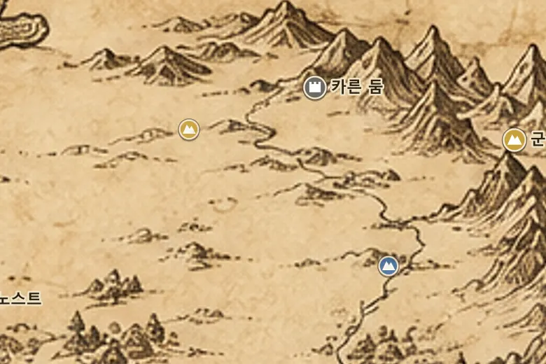 중간계 지도 속 앙마르