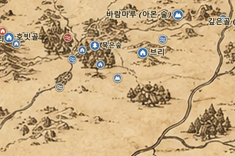 중간계 지도 속 고분구릉
