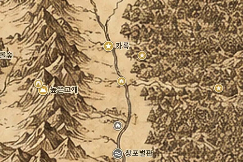 중간계 지도 속 베오른의 집
