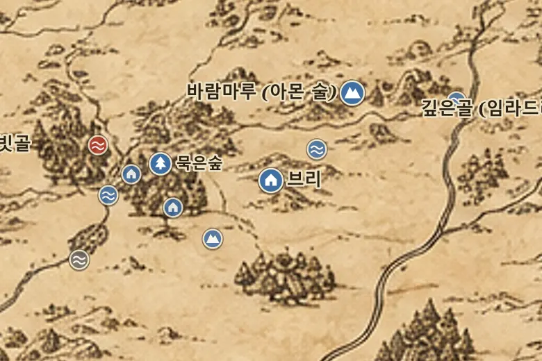 중간계 지도 속 브리