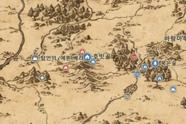 중간계 지도 속 강변마을
