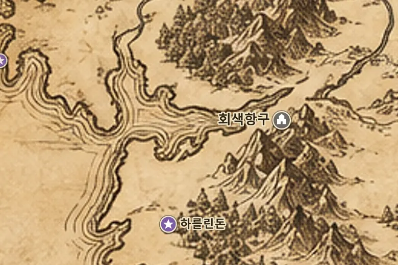 중간계 지도 속 룬만