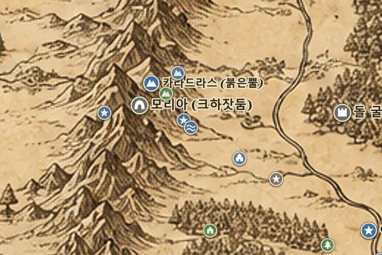 중간계 지도 속 거울호수
