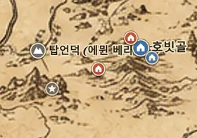 중간계 지도 속 미셸 델빙