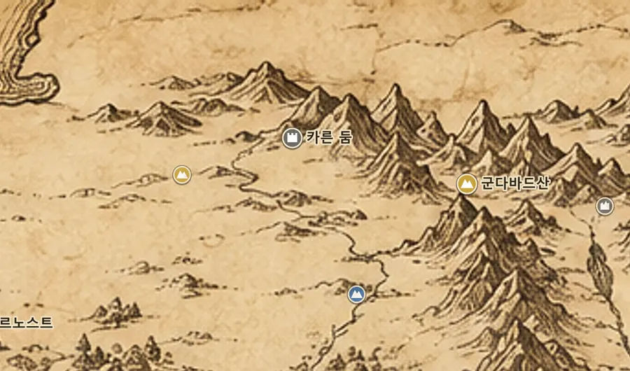 중간계 지도 속 앙마르