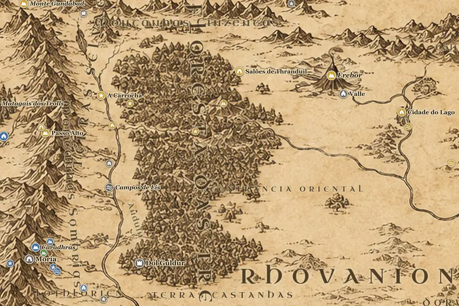 O salão de Beorn e a orla da Floresta das Trevas