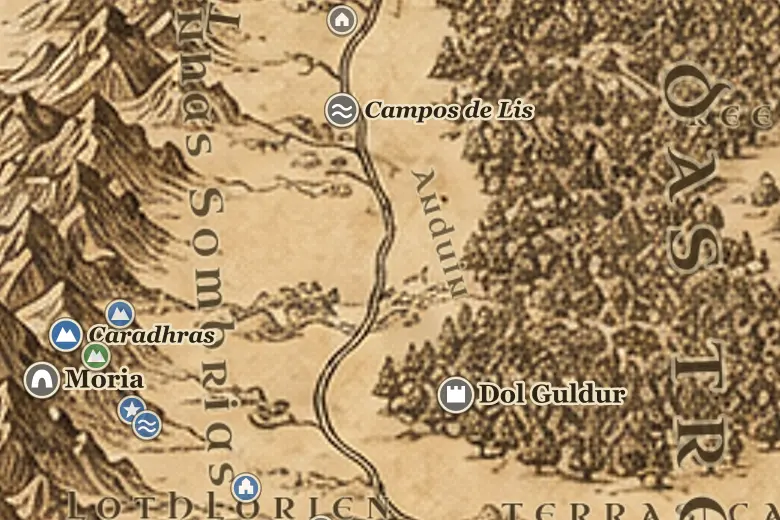 Anduin no mapa da Terra-média