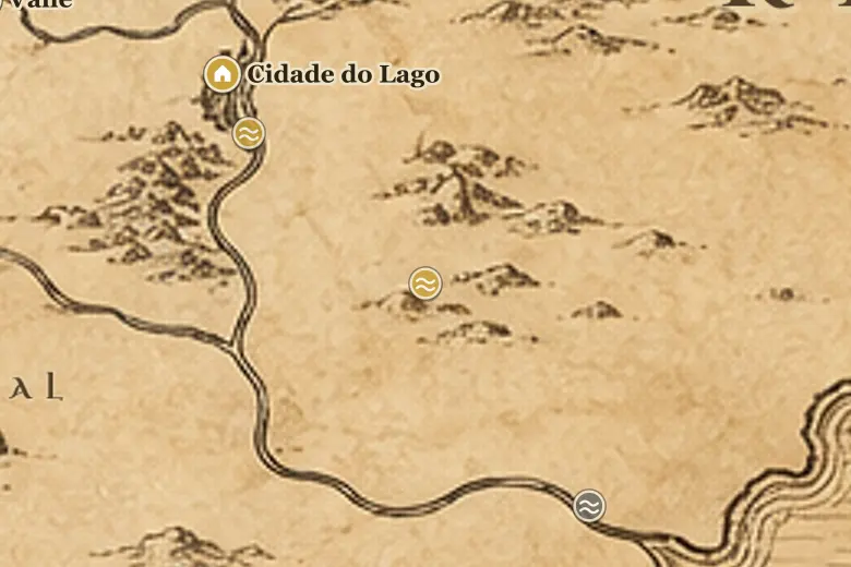 Rio Corrente no mapa da Terra-média